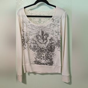 Women's White/ Cream Graphic Top